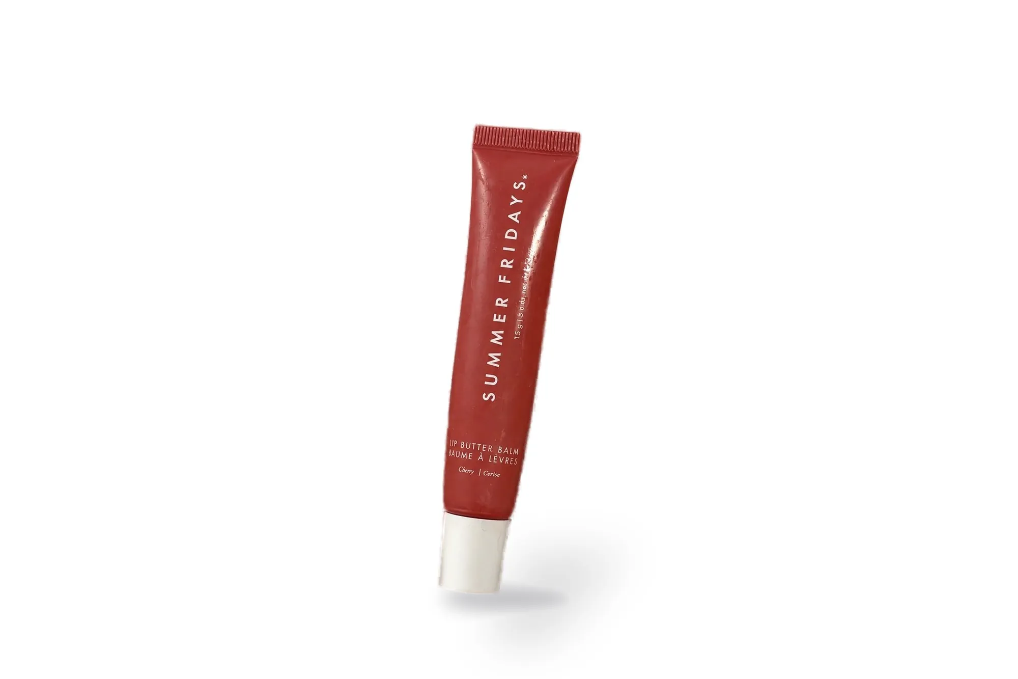 Summer Fridays Lip Butter Balm in Cherry on a white background