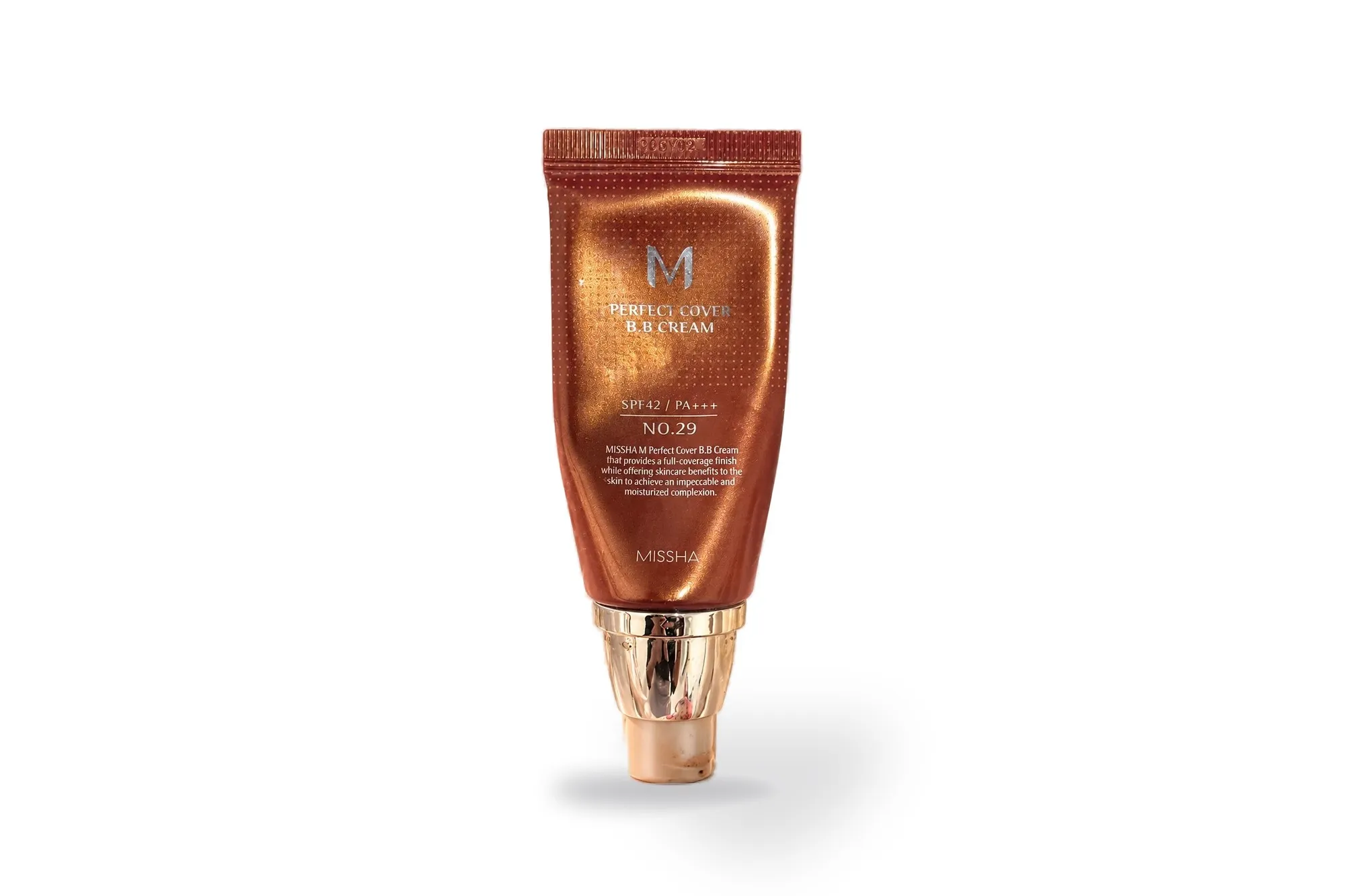Missha M Perfect Cover BB Cream No.29 tube on a white background